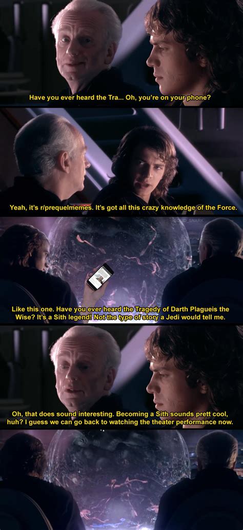 you ve already heard the tragedy of darth plagueis the wise r prequelmemes