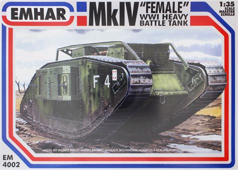Emhar Wwi Mkiv Female 135 Scale Model Kit At Mighty Ape Nz