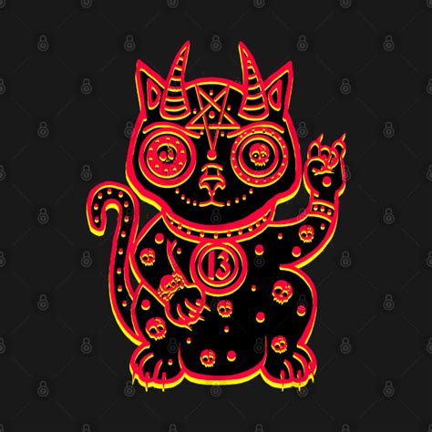 Maneki Neko Demon Cat Maneki Neko T Shirt Teepublic