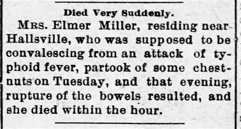 elmer s first wife dies