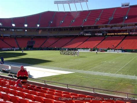 Seat View From Section 134 At Arrowhead Stadium Kansas City Chiefs