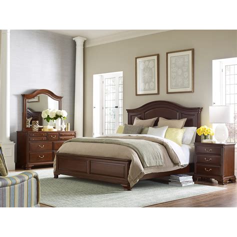 Kincaid Furniture Hadleigh Traditional King Arched Panel Bed Powells Furniture And Mattress