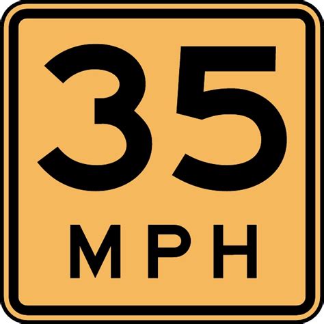 Speed Limit 35 Royalty Free Stock Svg Vector And Clip Art