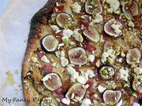 Fig Prosciutto And Caramelized Onion Pizza With Pistachios Chevre