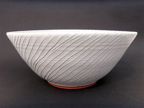 Large Decorative Bowl White Handmade Ceramic Centerpiece Extra Large