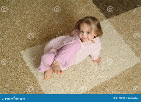 Small Child On Rug Stock Image Image Of Rectangle Grinning 2178095