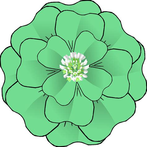 Onlinelabels Clip Art Flower 4 Leaf Clover Corsage