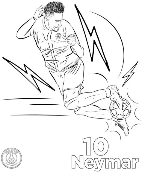 Neymar Football Player Coloring Page Download Print Or Color Online For Free
