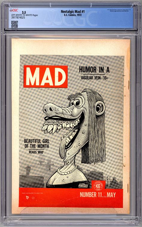 Mad 1 Cgc 35 Aka The Nostalgic Mad 1 Wood Kurtzman 20th Ann Reprint