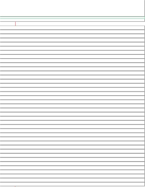 College Ruled Lined Paper Template Free Download Aashe