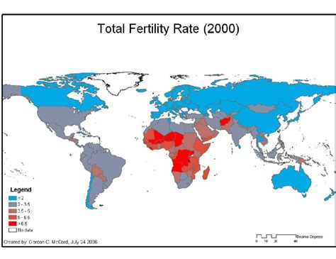 Total Fertility In 2000 By Country Download Scientific Diagram