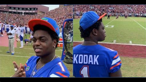 kodak black pulls up to the florida gators vs fsu football game youtube