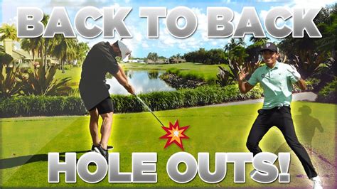 Back To Back Hole Outs At A Private Golf Course Youtube