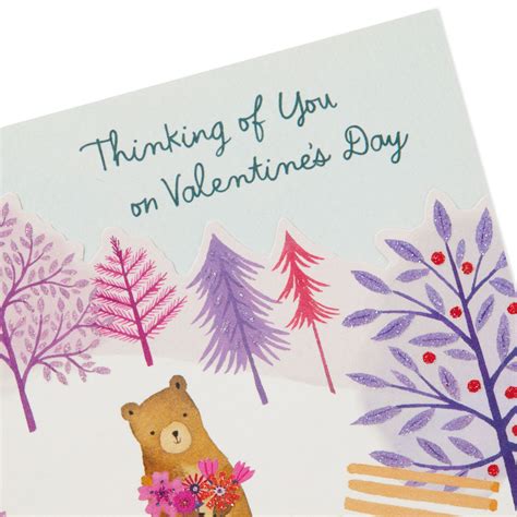 Thinking Of You Bear Pop Up Valentines Day Card Greeting Cards