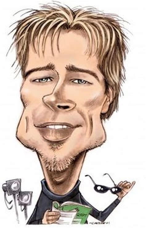 Brad Pitt 31 Funny Caricatures Celebrity Caricatures Celebrity Drawings Celebrity Pictures