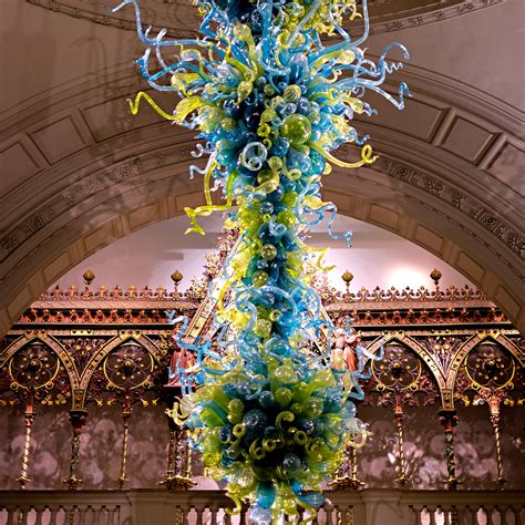 Dale Chihuly Ice Blue And Spring Green Chandelier Au