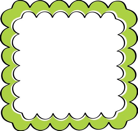 School Theme Border Clipart Green Scalloped Frame Free Clip 2 Clipartix
