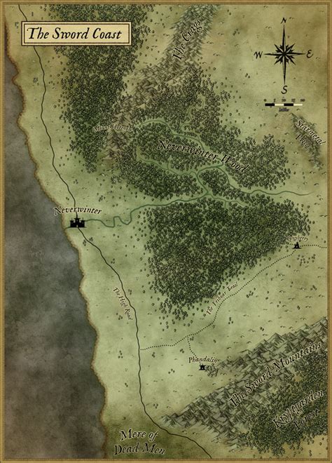 Map Of The Sword Coast Wonderdraft Fantasy Map Fantasy World Dnd