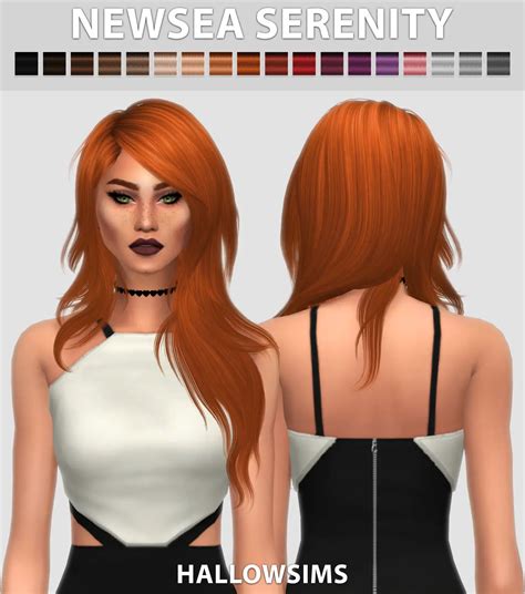 Sims 4 Hairs ~ Hallow Sims Newsea S Serenity Hair Retextured