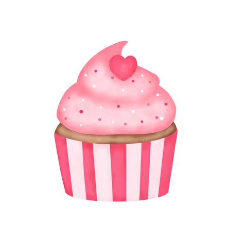 Free Watercolor Valentine Cupcakes 17229076 Png With Transparent Background