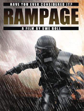 Feeling constrained and claustrophobic in the meaningless drudgery of everyday life and helpless against overwhelming global dissolution, bill begins a descent into madness. Rampage - Rotten Tomatoes