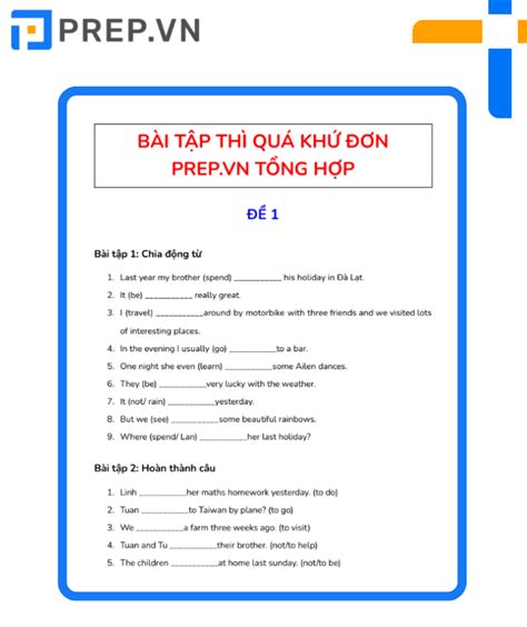 Top hơn cách làm bài tập quá khứ đơn hay nhất lagroup edu vn