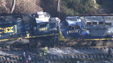 Freight Trains Collide In Delaware County 2 Injured 6abc Philadelphia