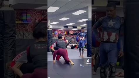 Jiu Jitsu Females Spar Rear Naked Choke Arm Bar Submission Shanni