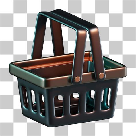 Premium Psd Grocery Shopping Basket 3d Icon