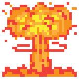 Vector Pixel Art Nuclear Explosion Stock Image And Royalty Free