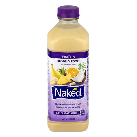 Naked Juice Protein Smoothie Protein Zone 15 2 Oz Bottle Walmart