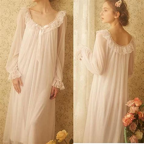 Nightgown Romantic Vintage Nightgown Evening Party Dress Night Dress
