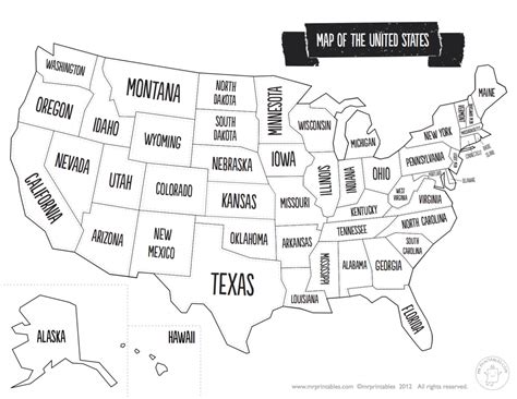 10 New Printable Us Map With States And Capitals Printable State Maps