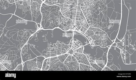 Vector Urbano Mapa De La Ciudad De Canberra Australia Imagen Vector De