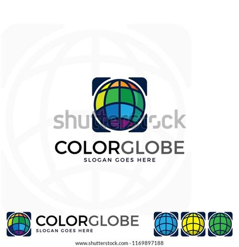 Colorful Globe Logo Design Template Stock Vector Royalty Free