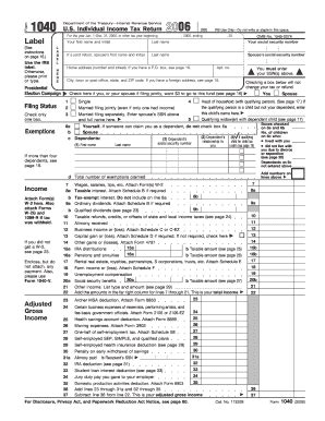 Unlike form 1040a and 1040ez, both of which can only be used for. 2006 Form IRS 1040 Fill Online, Printable, Fillable, Blank ...