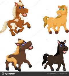 Collection Of Cute Horse Cartoon Stock Illustration By ©starlight789
