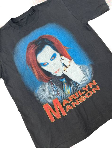 Vintage Marilyn Manson 90s Bootleg T Shirt Rare Design Etsy