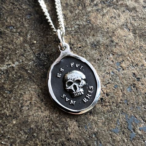 Memento Mori Skull “coin” Seal Pendant