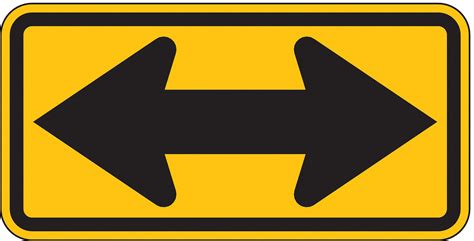 Lyle Double Arrow Traffic Sign Mutcd Code W1 7 12 In X 24 In 3plw1