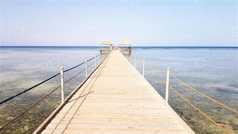 Long Pontoon On The Red Sea In Egypt Pontoon For Descent Into The