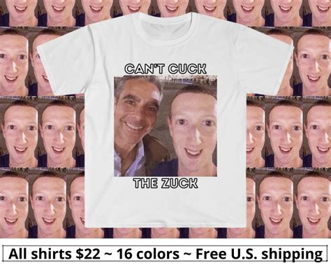 Cant Cuck The Zuck Funny Meme T Shirt Etsy