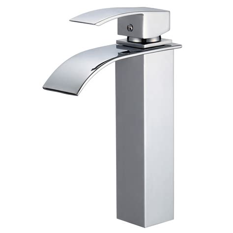 Bathroom sink faucets vessel sink faucets shower faucets bidet faucets bathtub faucets you could also mount the corner bathroom sink on the wall, saving some space in your mini bath for i am interested in buying a modern bathroom sink. Piatti Tall Contemporary Single-Hole Bathroom Faucet ...