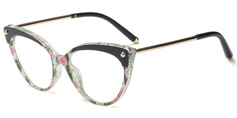 Tr90 Cat Eye Floral Glasses Tortoise Cat Eye Tr90 Eyeglasses