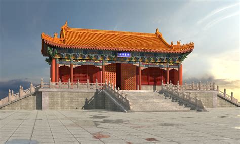 Ancient Chinese Building 3d Model Turbosquid 1303065