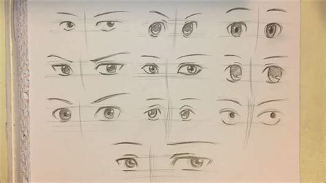 How To Draw Anime Boy Eyes 10 Ways No Timelapse Youtube