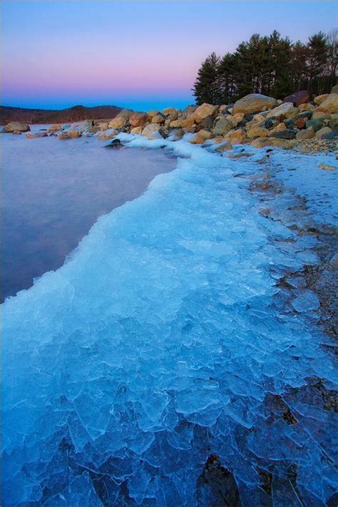 Winter Glass Quabbin Reservoir Ma Patrick Zephyr Photography