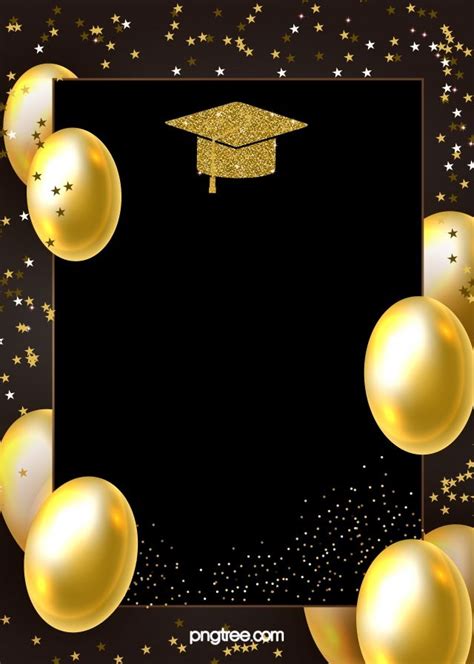 Golden Graduation Hat Background Graduation Hat Graduation Party