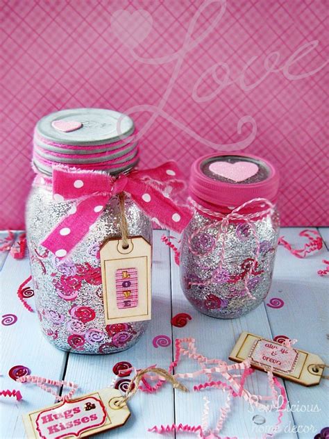 Photo booth picture strip blog: How To Make A Confetti Valentine Mason Jar