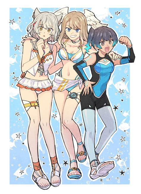 Eunie Mio And Sena Xenoblade Chronicles And More Drawn By Sudachips Betabooru